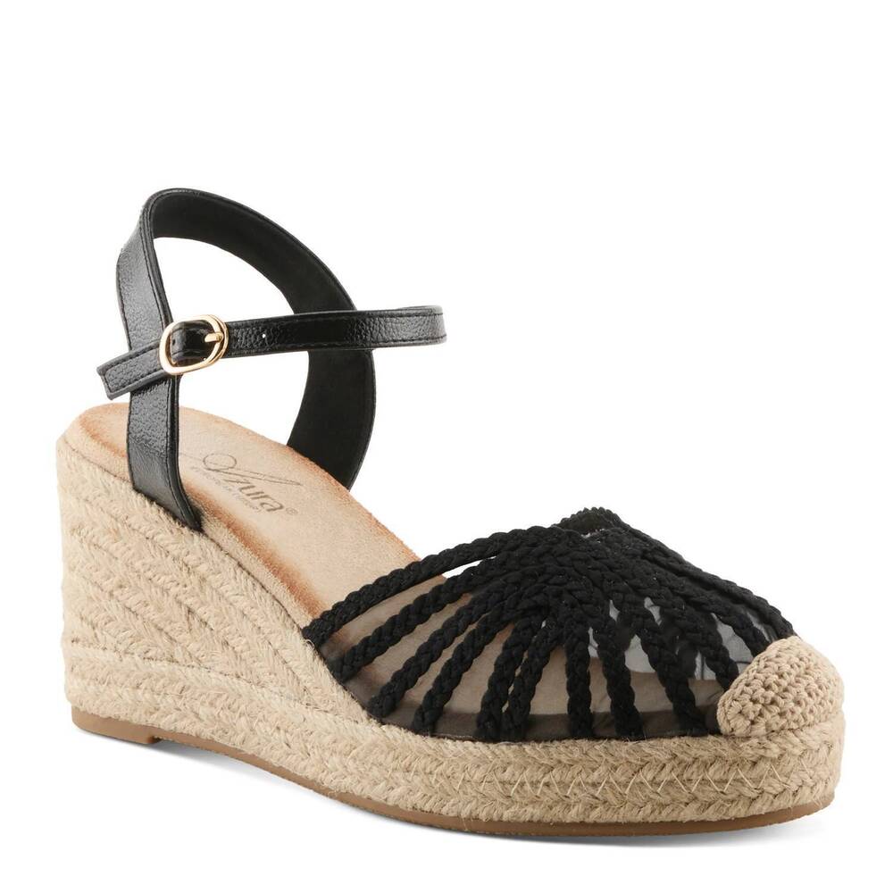 NEW AZURA women's espalli espadrille in black